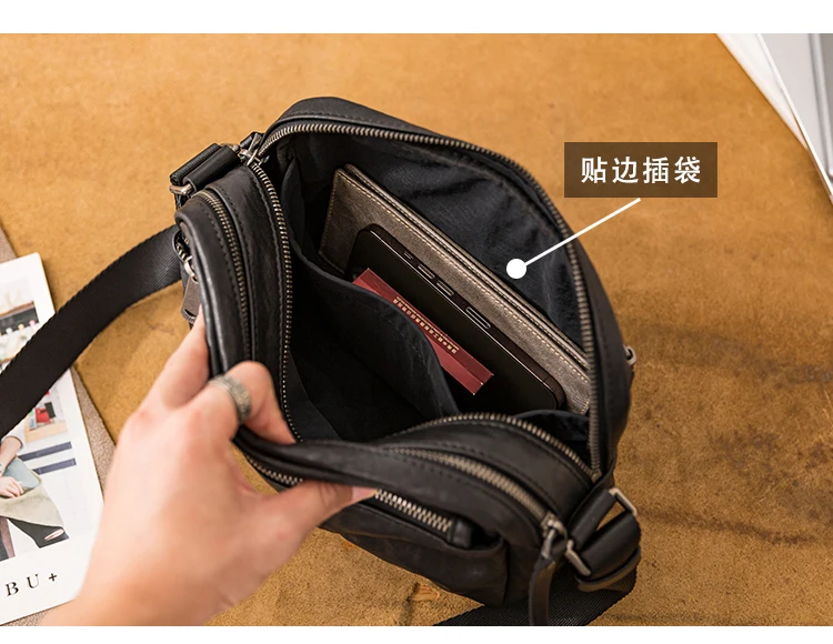 designers de mode fait à la main en cuir véritable sac à bandoulière pour hommes week end fête travail en cuir de vache adolescents comprimés sac à bandoulière