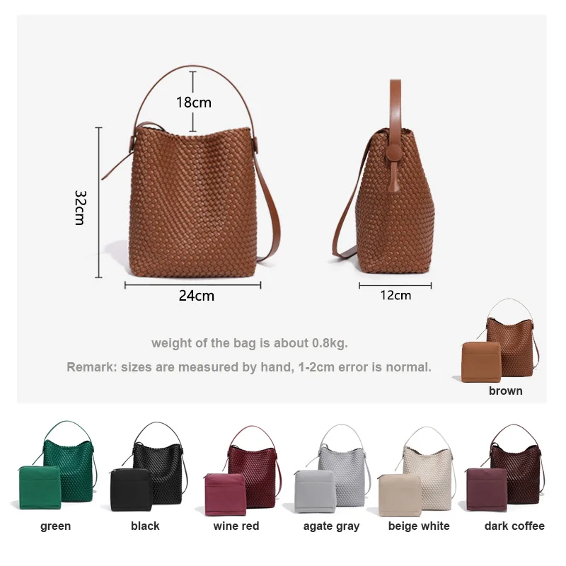 sac seau tissé pour femmes, sac à bandoulière tendance en cuir pu vegan, sac à main minimaliste en tricot pour les déplacements