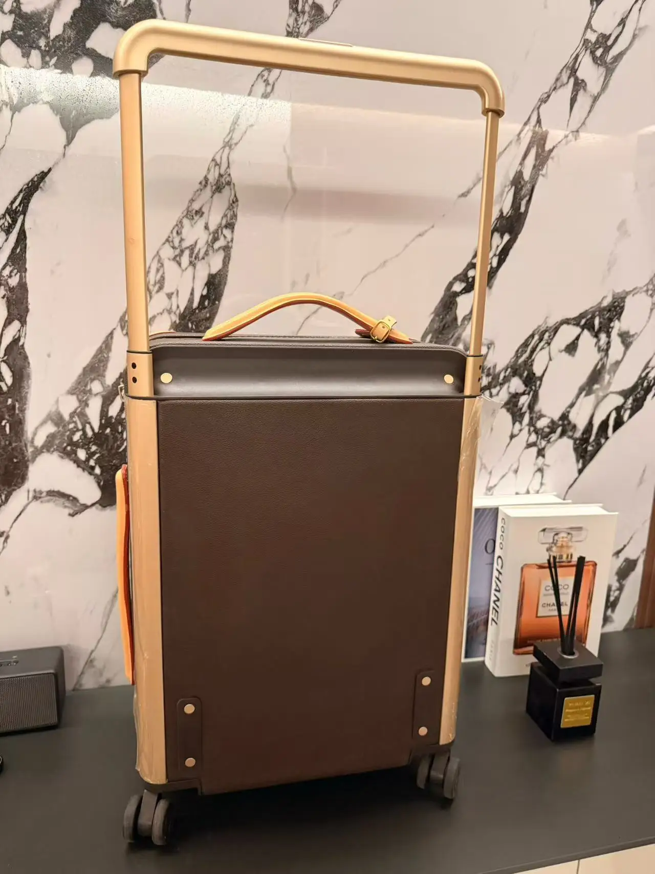 nouvelle valise de voyage de cabine de luxe de 20 pouces avec logo tendance chariot à roulettes bagages marque originale boîtier de chariot classique sur roues