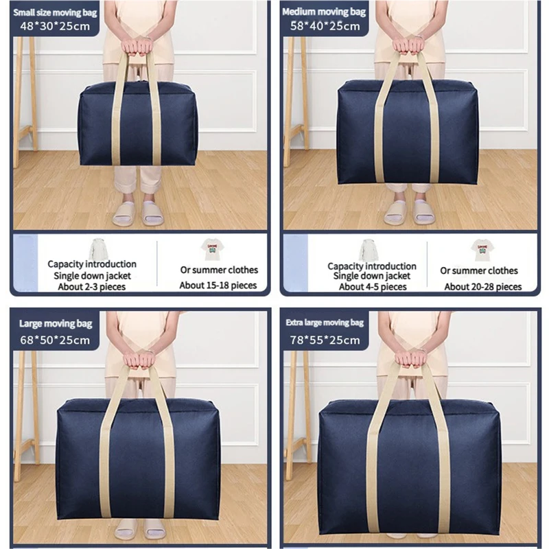 sacs à bagages mobiles imperméables extra larges, sac de rangement à main en tissu non tissé, sac de voyage, outil d'emballage de rangement à domicile