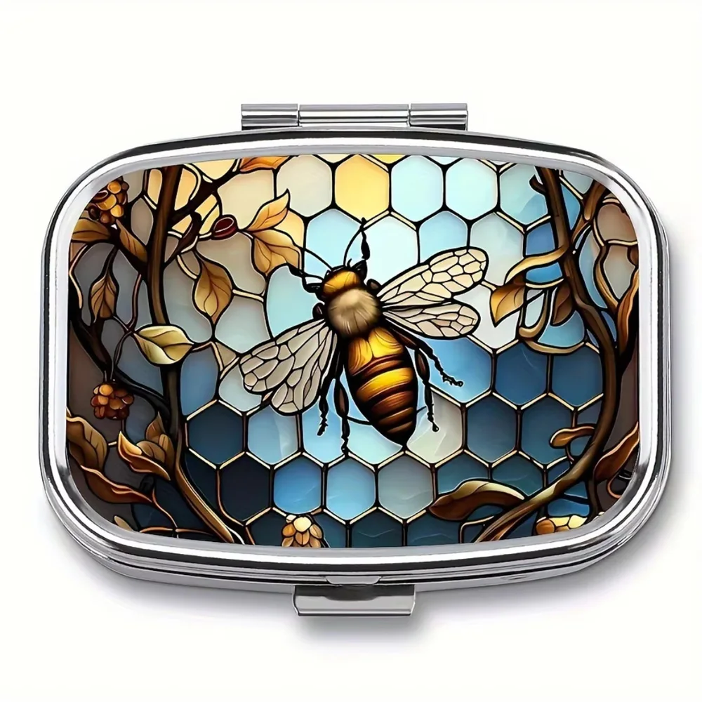 Valise de voyage, boîte de rangement en métal pour médicaments colorés, support domestique, armoire en fer, petit récipient à pilules