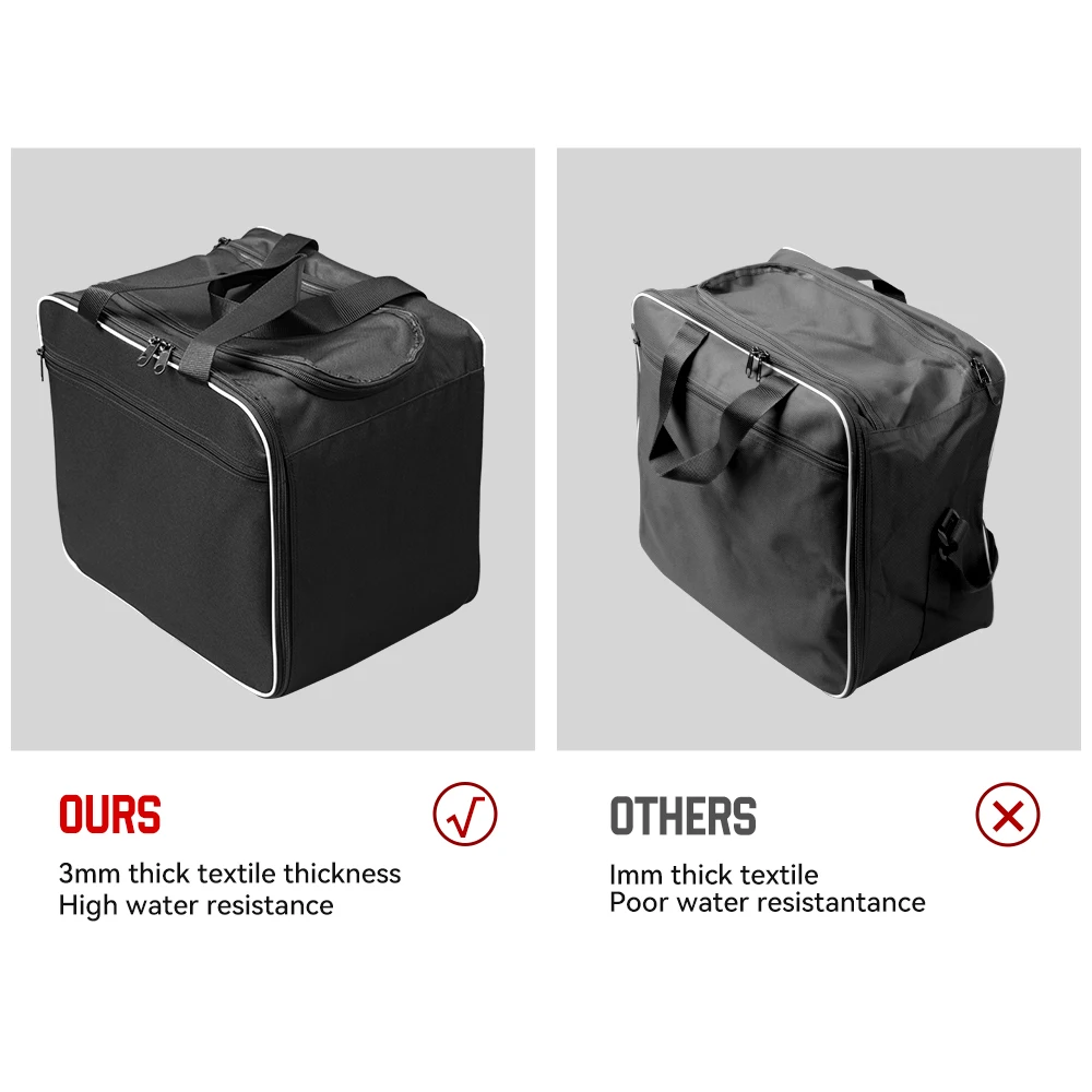 sacs intérieurs noirs pour bagages de moto, valises d'aventure bmw runder gs adv, sac hurbikes, r1250, r1250 gs