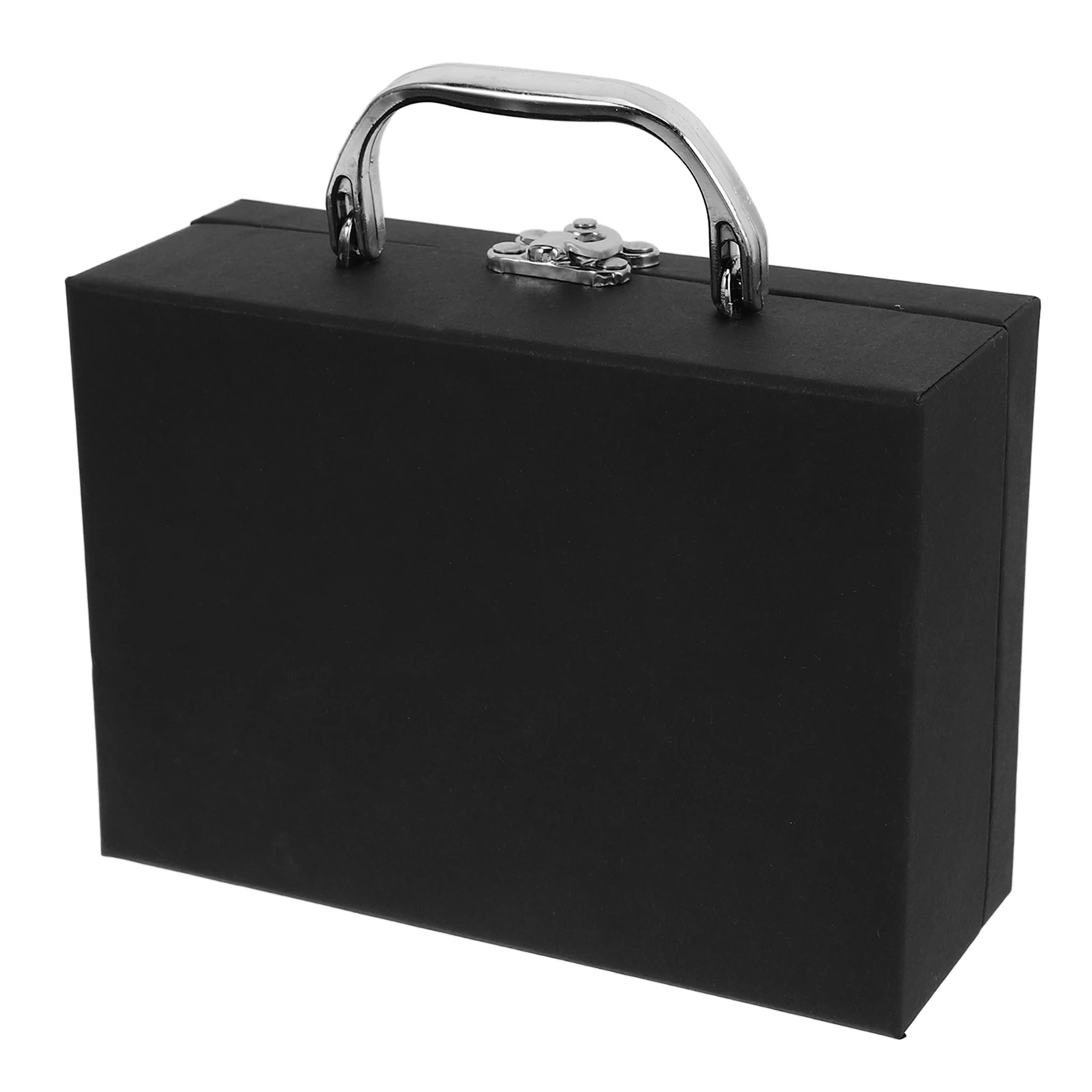 boîte de rangement de valise en papier avec poignée, 1 pièce, tiroir ganizer de bureau, conteneur vide, emballage cadeau, fournitures festives en papier