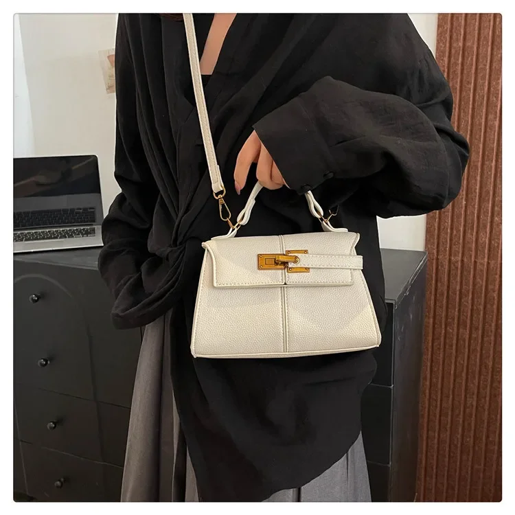 sac à main trapézoïdal kelly pour femmes, sac à bandoulière à la mode en cuir pu compartiment interne, nouvelle collection 2025