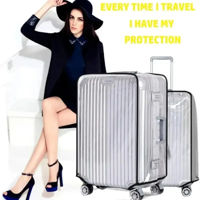 Housse de protection pour bagages entièrement transparente, étanche à la poussière, Durable, accessoires de voyage, étui en PVC, nouvelle collection