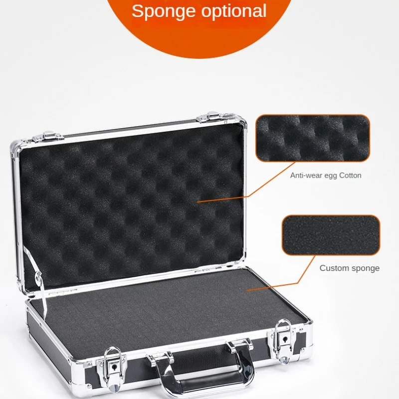 boîte à outils portable valise en aluminium avec serrure boîte à outils électrique avec éponge étui rigide mallette de vol stockage d'équipement ménager