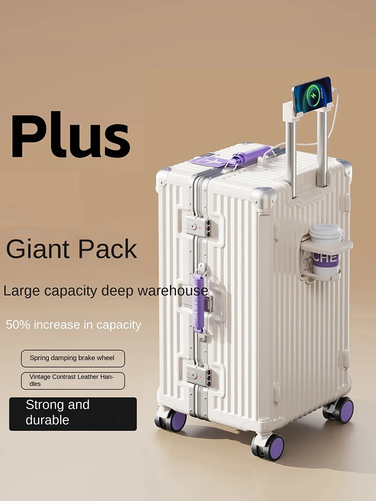valises de voyage 28/30/32 pouces, grande capacité, nouveau, solide et durable, cadre en aluminium épais, valise à roulettes, 20 pouces
