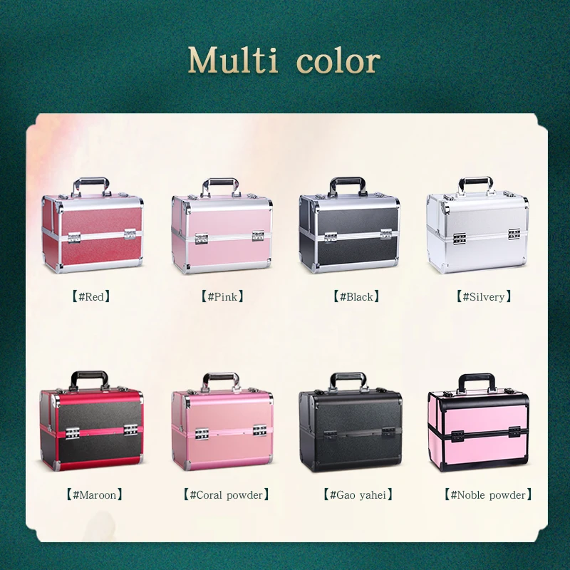 boîte à cosmétiques, sac à cosmétiques professionnel portable, valises de grande capacité, sacs de maquillage de voyage pour femmes