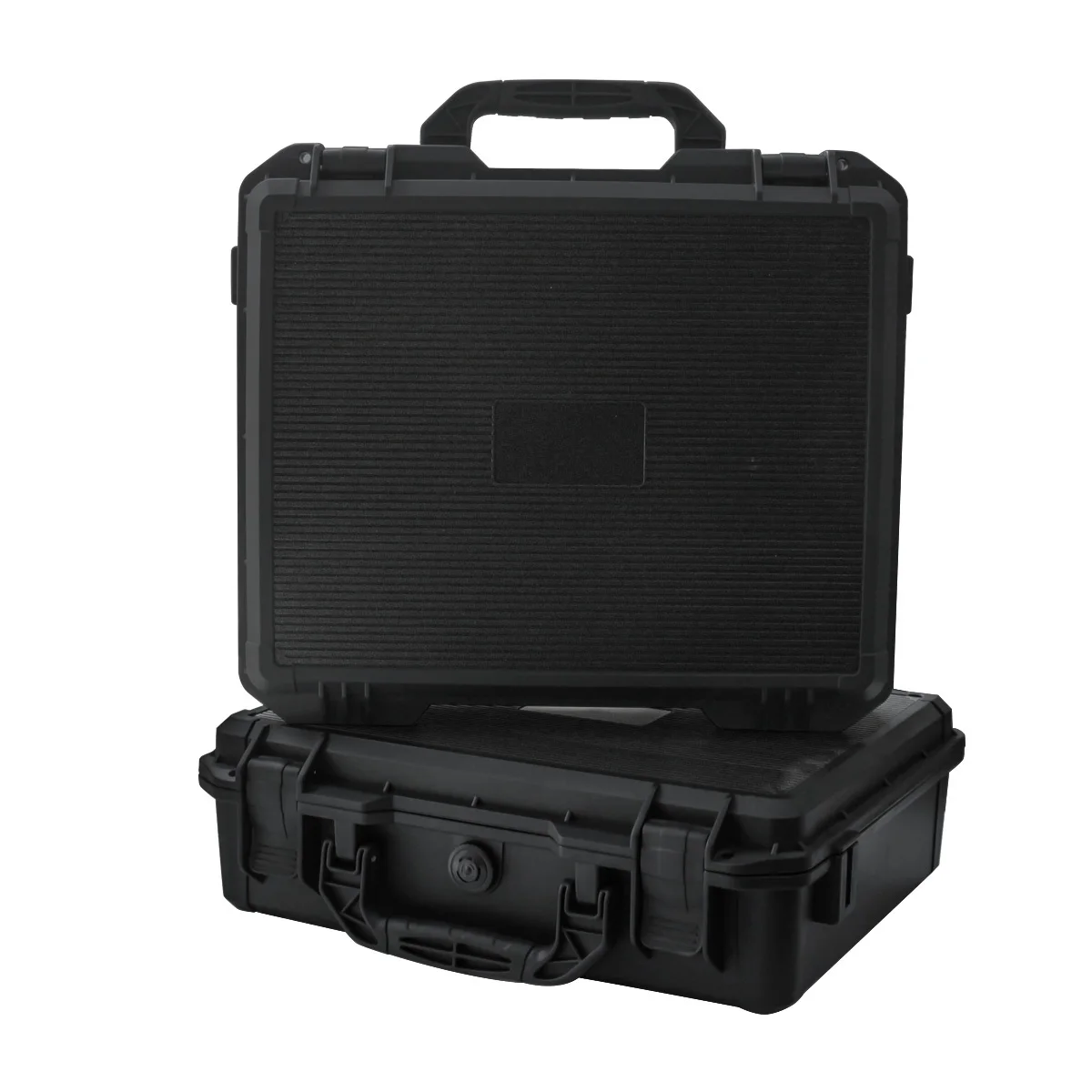 Valise noire étanche et durable pour appareil photo/outils, intérieur en mousse personnalisable, portable, mallette de rangement sûre, étui résistant aux chocs