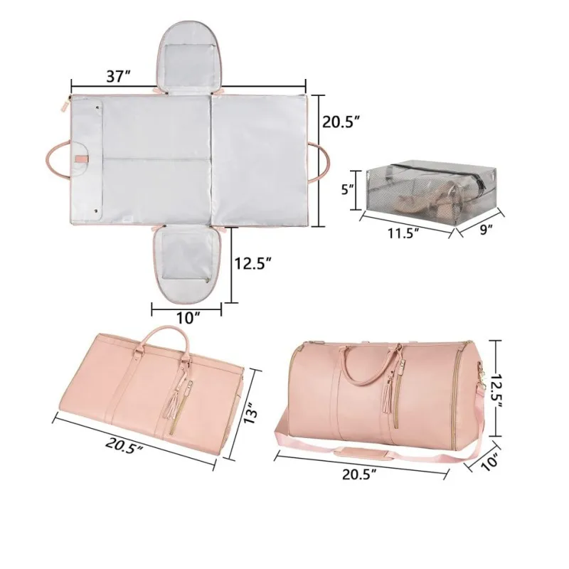 sac de costume de voyage, sac à bagages pliable de grande capacité, sac à main à bandoulière portable de voyage