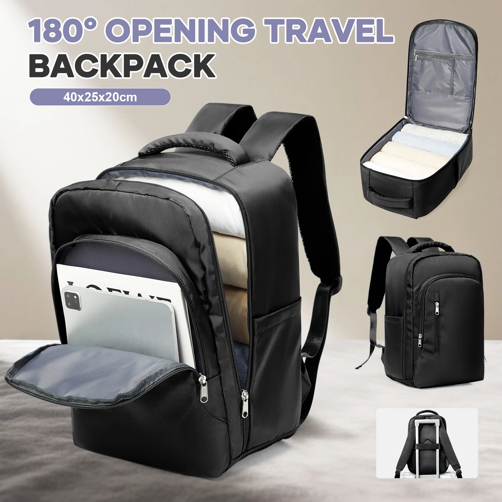 Sac à dos de voyage pour cabine d'avion 40x20x25, sac à dos pour hommes et femmes, sac à dos d'université Portable, sac à dos pour ordinateur Portable, sac à dos pour bagage à main