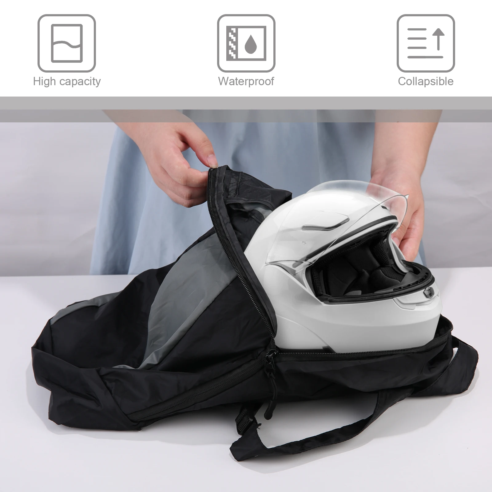 sacs à bagages de voyage pour moto, sac à dos extensible 20 28l pour casque, grande capacité, étanche, pour ordinateur portable, pour l'équitation