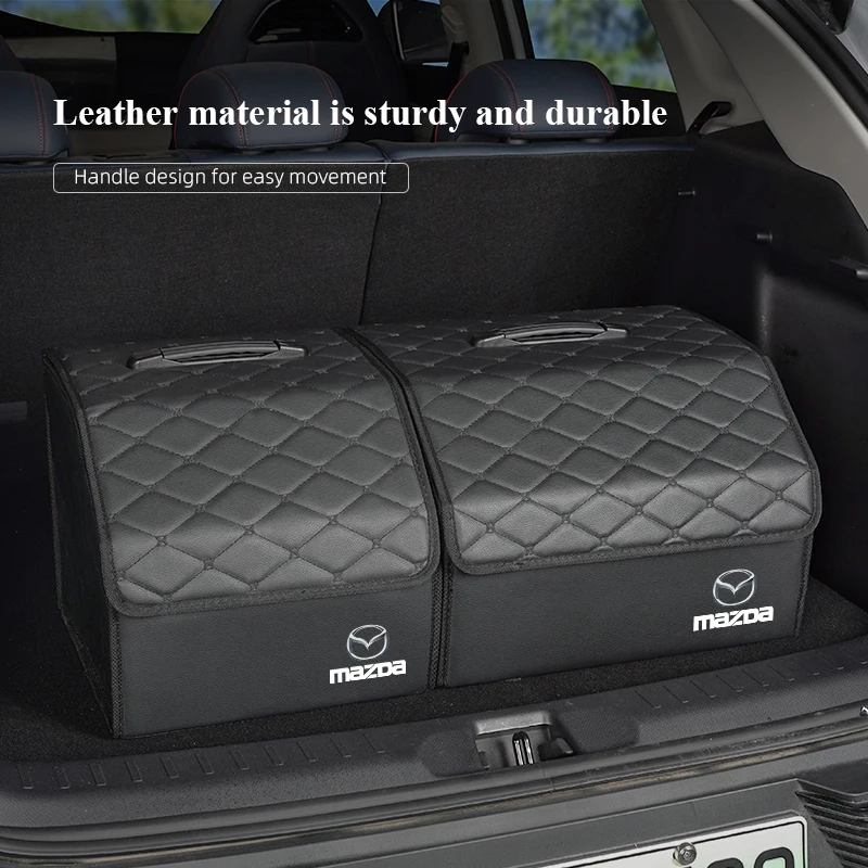 valise en cuir pour coffre de voiture, boîte de rangement pliable, mazda 2, 3, 6, 5, atenza cx30, cx90, cx60, cx50, mx30, cx3, cx5, mx5, cx7