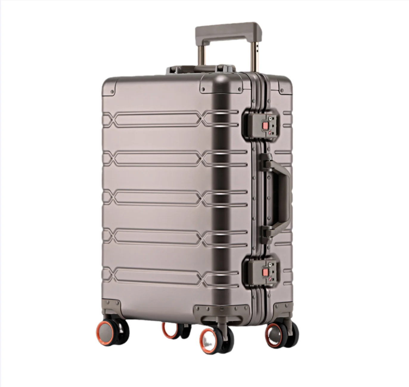 ensemble de bagages durables de grande capacité, valise en aluminium pour femmes et filles, bagage à main pour voyage d'embarquement 2024 20/24/29