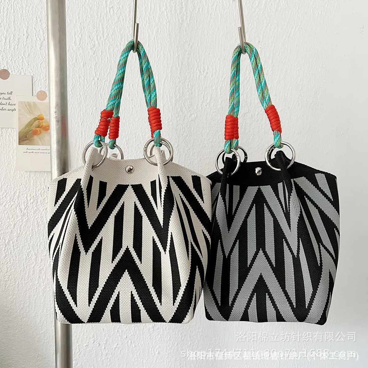 sac à main tricoté pour femme sac à main seau d'eau tendance pour le travail, les voyages, le shopping