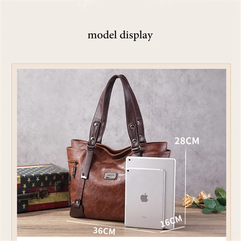 grands sacs à main en similicuir vintage pour femmes, sac fourre tout pour dames, sac de luxe design, noir, marron, vin, rouge, bleu, vert, tendance, nouveau, 2024
