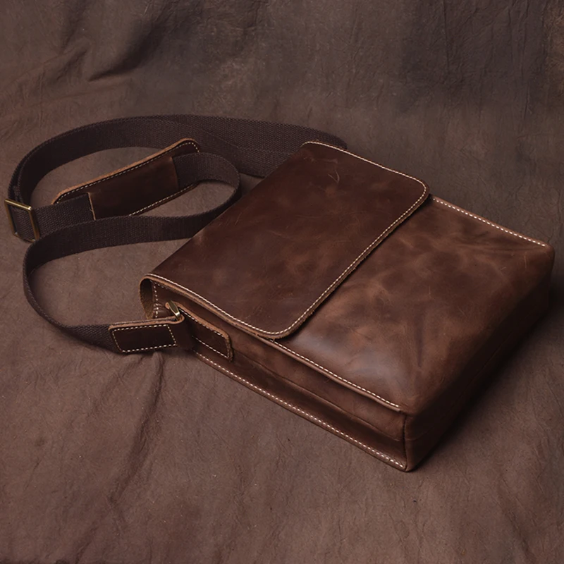 sac en cuir fait à la main pour homme, sacoche décontractée, sac initié, design vintage, sac à bandoulière, sac de téléphone en cuir, haute qualité, 03
