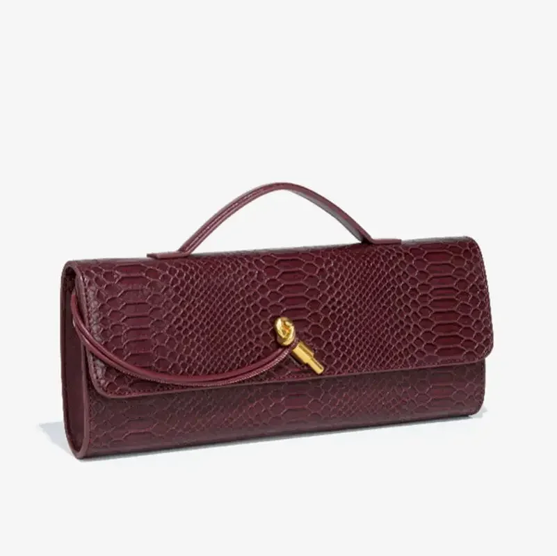 sac à poignée supérieure design de luxe pour femmes, sac à main de soirée long, sacs à bandoulière motif crocodile, tenues à la mode