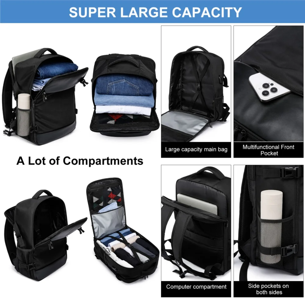sacs à dos pour hommes et femmes, sac d'école pour ordinateur portable, voyage, avion, cabine, valises, sacs à dos pour jeunes adolescents, sac à dos étanche
