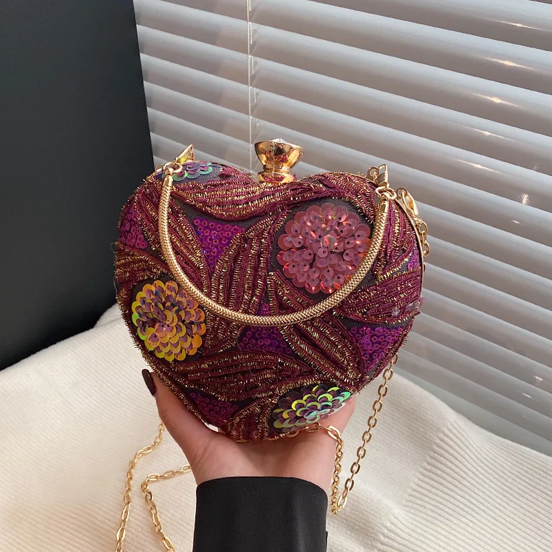 Sac à main pour femmes2025New sac à bandoulière à paillettes de mode européenne et américaine sac de soirée rétro de célébrité d'Internet
