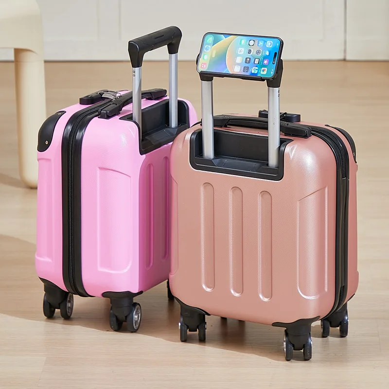 bagage à main à la mode valise de cabine de 14 pouces parfaite pour les courts voyages comprend un porte gobelet et un support pour téléphone multi dire
