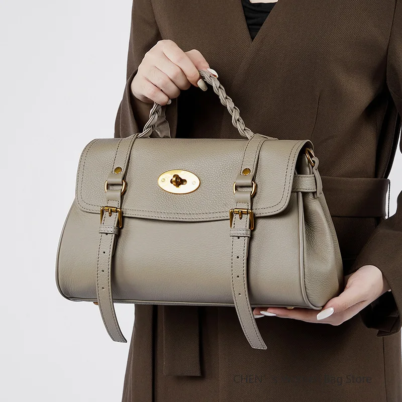 sac à main de luxe en cuir véritable pour femmes, sac à bandoulière de bonne qualité en cuir de vache, sacs à bandoulière boston, nouvelle collection