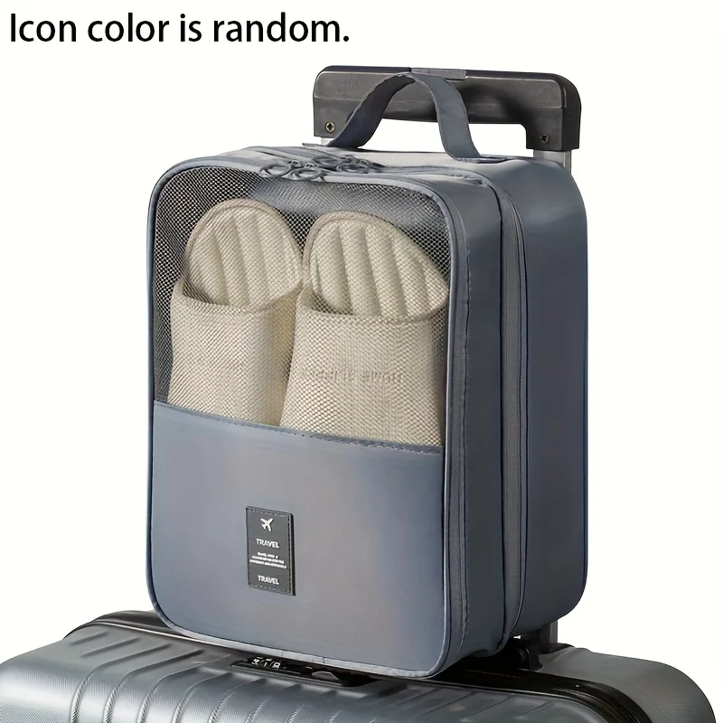 valises à 3 couches, fourre tout, sac de rangement de chaussures de voyage portable avec fermeture à glissière, sac organisateur de chaussures multifonction