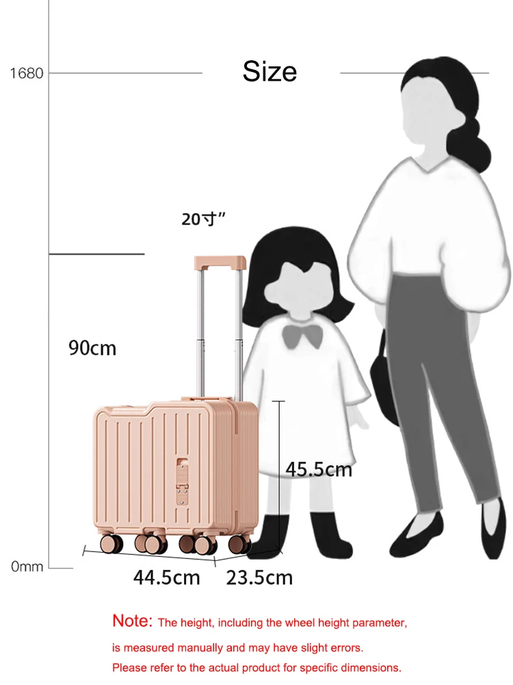 2024 nouvelle conception enfants bagages assis et équitation mini 20 pouces valise d'embarquement de voyage six roues avec pédale pliante