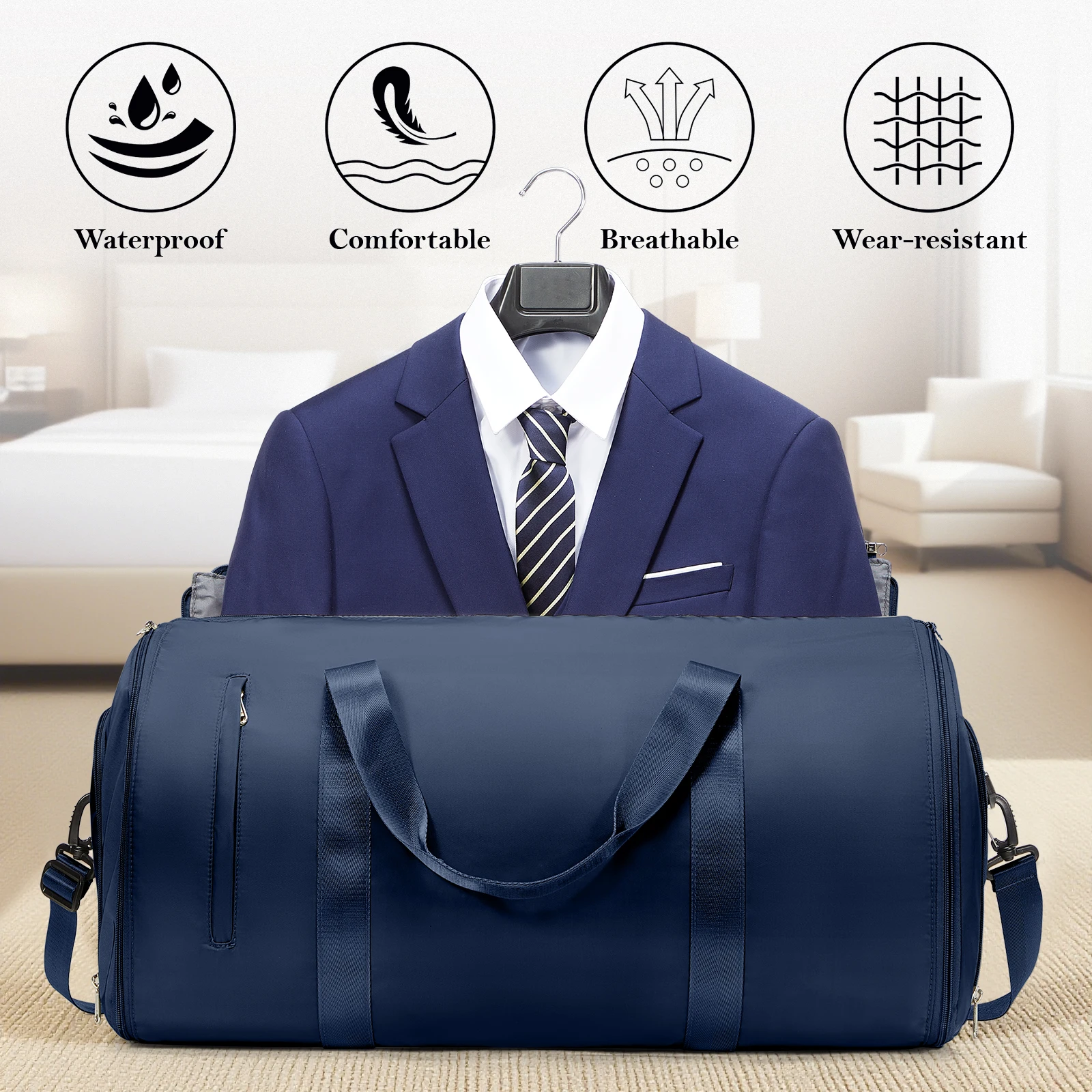 porte costumes sac de voyage étui pour porte costume sac convertible porte costumes pliants pour hommes femmes voyage sac de vêtements d'affaires 