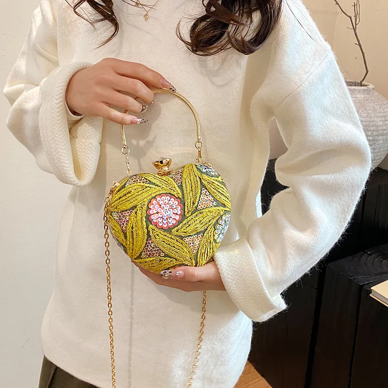 sac à main pour femmes2025new sac à bandoulière à paillettes de mode européenne et américaine sac de soirée rétro de célébrité d'internet