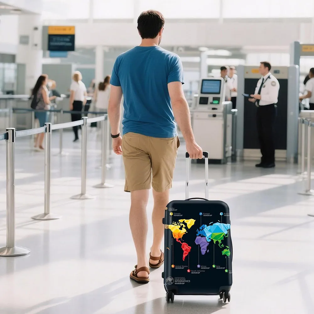 housse de protection élastique épaisse pour bagages, combinaison à fermeture éclair pour sac de 18 à 32 pouces, housse de valise, housse de chariot, accessoires pratiques de voyage