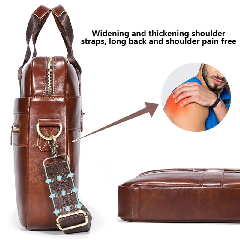 valise d'affaires en cuir de vachette brillant pour hommes, étuis à bombes, sac à main de grande capacité, sacs initiés, sac pour ordinateur portable cadeau, a2g053