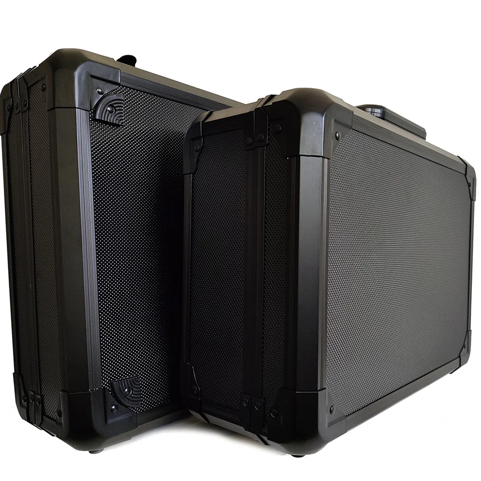 valise de rangement avec cadre en alliage d'aluminium, boîte de rangement avec éponge pour accessoires de caméra, microphone, centre commercial, outils de importateur rc