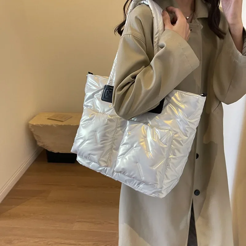 sacs de créateurs de luxe nouveaux sacs à main sacs rembourrés fourre tout femmes sac à bandoulière dames sacs à main grande capacité brillant matelassé coton sac