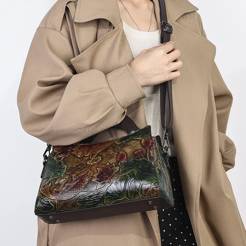 sac à main rétro poisson rouge pour femme, sac à bandoulière alertes onale, sac à main de bureau, créateur de luxe, one initiated, haute qualité, nouveau