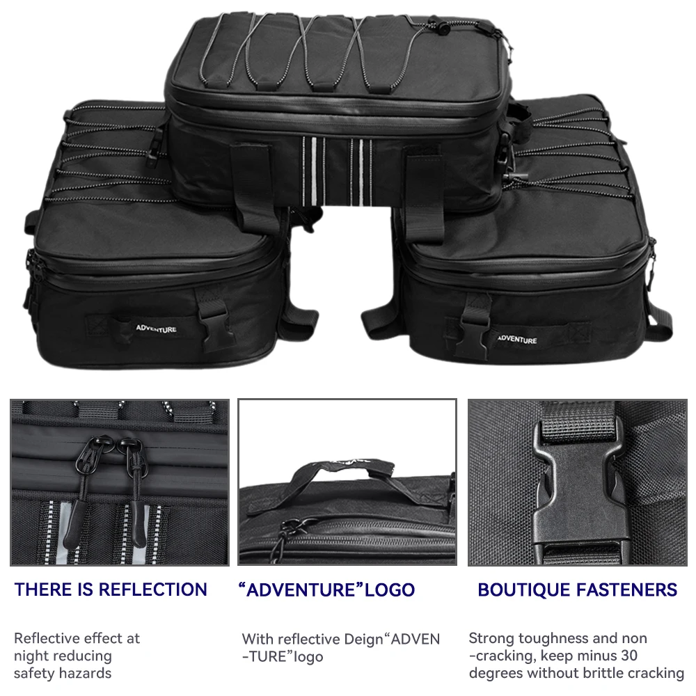 sacs de bagages de moto, sacs supplémentaires, bmw gs 1200 lc adventure 2013 2017, r1250gs, runder gs adventure, top pack