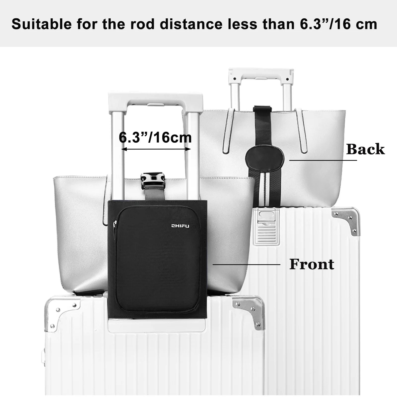sac de voyage télescopique élastique, ceinture de rangement pour bagages, sac de partenaires, mini sac de voyage, accessoires de voyage