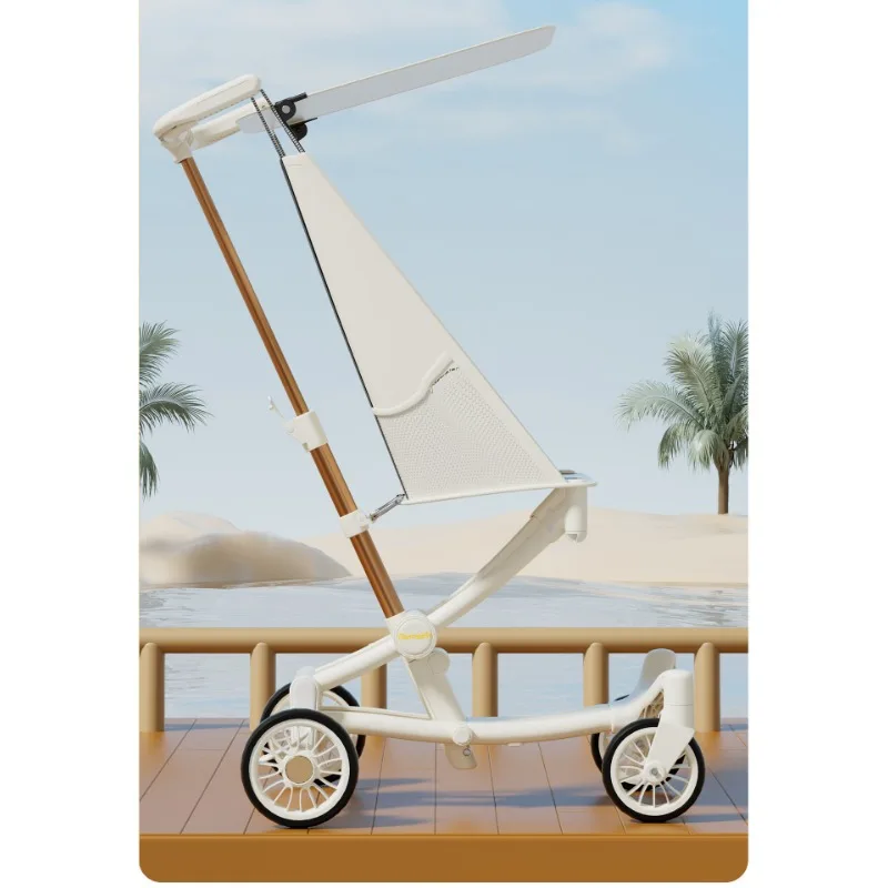 poussette de poche légère et facile à transporter pour bébé, simple et pliable, voiture de voyage à quatre roues