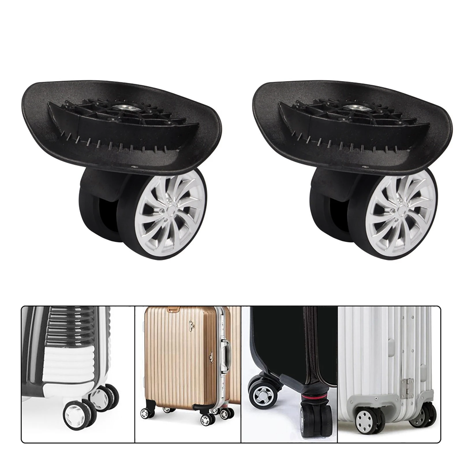 Roue à bagages valise roues de remplacement roue pivotante remplacement bagages valise de voyage roues en plastique valise de voyage roues