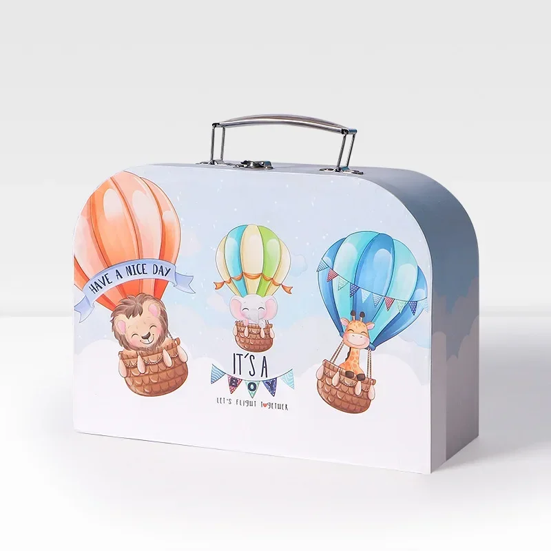 boîte de rangement portable en carton, valise, boîtes en carton, étui, petit, déterminer, cadeau décoratif, papeterie, évaluation, voyage