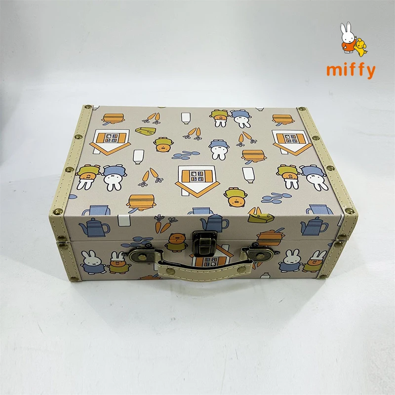 kawaii miffy valise créative rétro portable bagages dopamine haute qualité coffre de voyage mode anime accessoires cadeaux parfaits