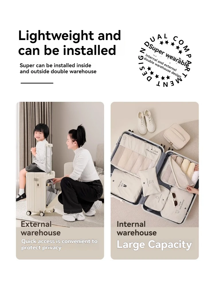 bagage de maman, supports pour enfants, bagage de marche de 20 pouces pour hommes et femmes, bagage de voyage pour bébé, voyage parent enfant, bord