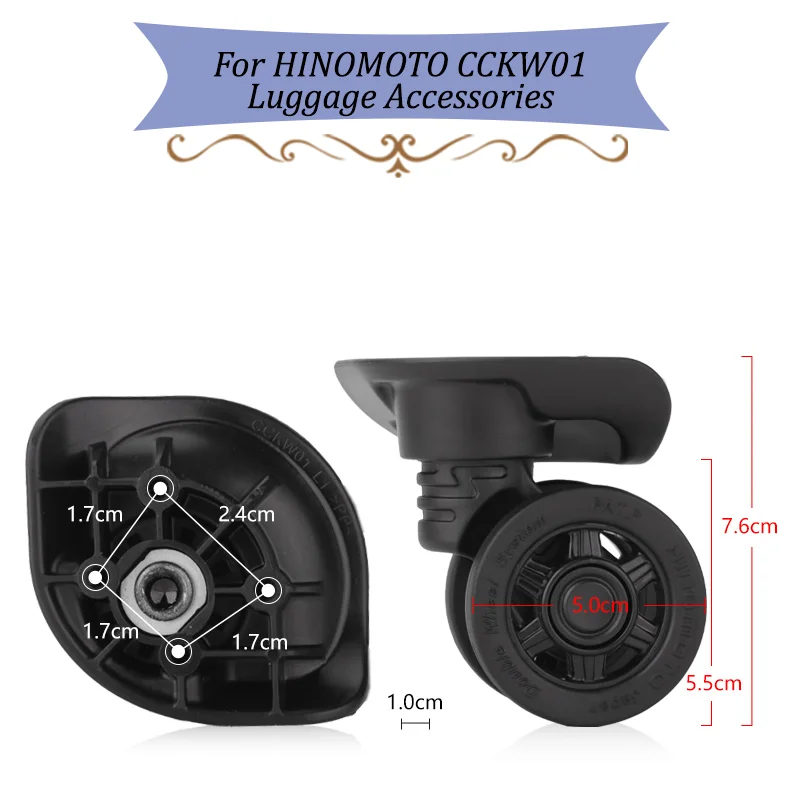 convient pour hinomoto cckw01 valise roue universelle bagages accessoires pièces de rechange pour chariots roue remplacement réparation