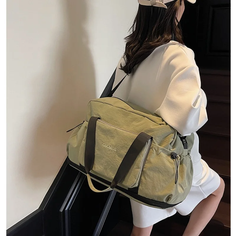 Sac de voyage pliable, bagage extensible de grande capacité, élégant, Portable, séparation sèche-humide, sac de sport multifonctionnel pour Fitness