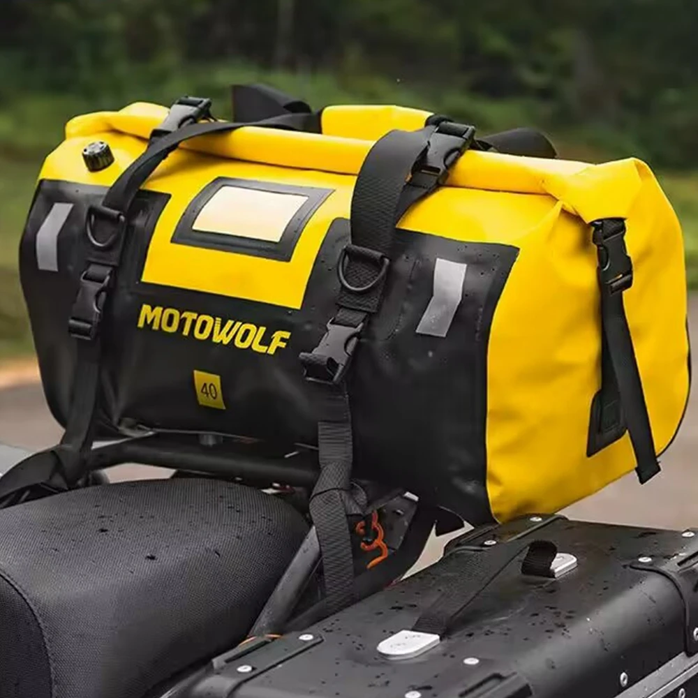 sac arrière étanche pour moto, sac de voyage en plein air pour bagages secs, sac en rouleau 20 /40/66, sac à dos pour bagages de moto, sac de siège de moto