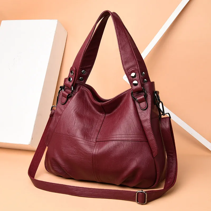 sac à main en cuir de haute qualité pour femmes, sacs à bandoulière décontractés, sacs initiés de grande capacité, sac fourre tout de voyage pour dames, nouveau, 2024