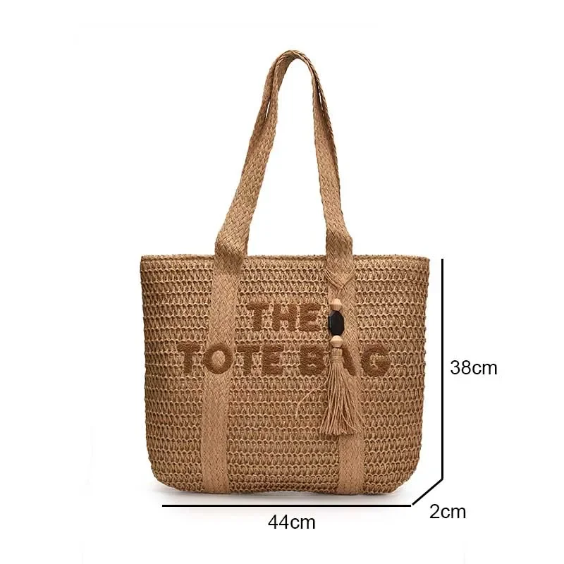 2025 créateur de mode femmes tissé sac à bandoulière grande capacité femme sac de banlieue paille plage fourre tout sacs pochette sac à main sac à main
