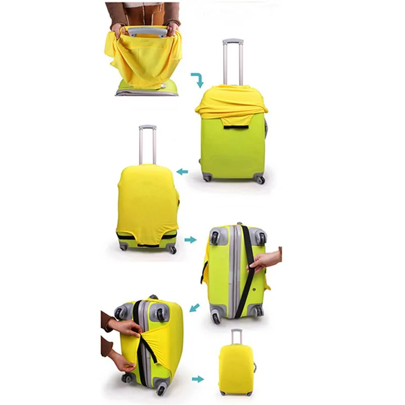 housse de protection pour valise de voyage, boîtier de chariot, housse anti poussière pour bagages de voyage, accessoires de voyage, organisateur d'emballage multicolore