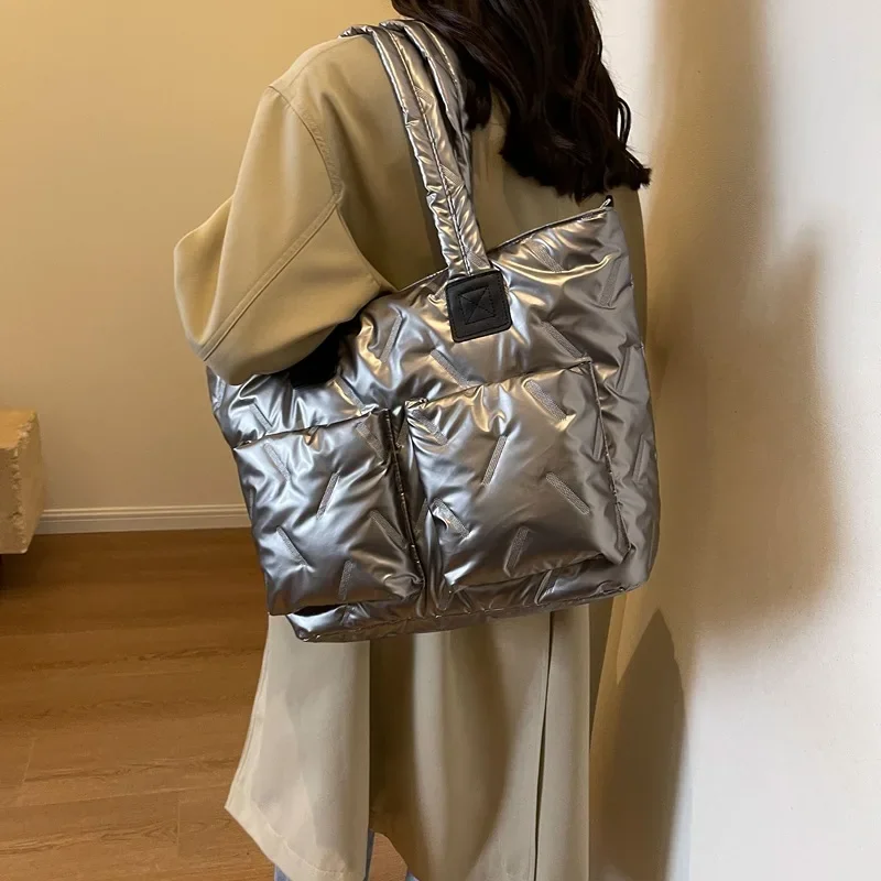 sacs de créateurs de luxe nouveaux sacs à main sacs rembourrés fourre-tout femmes sac à bandoulière dames sacs à main grande capacité brillant matelassé coton sac