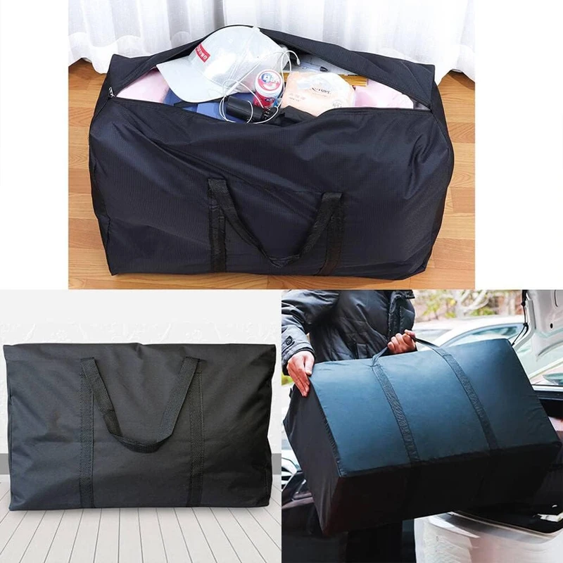 sacs à bagages mobiles imperméables extra larges, couleur unie, sac d'organisation de vêtements de grande capacité, outil d'organisation de rangement à domicile